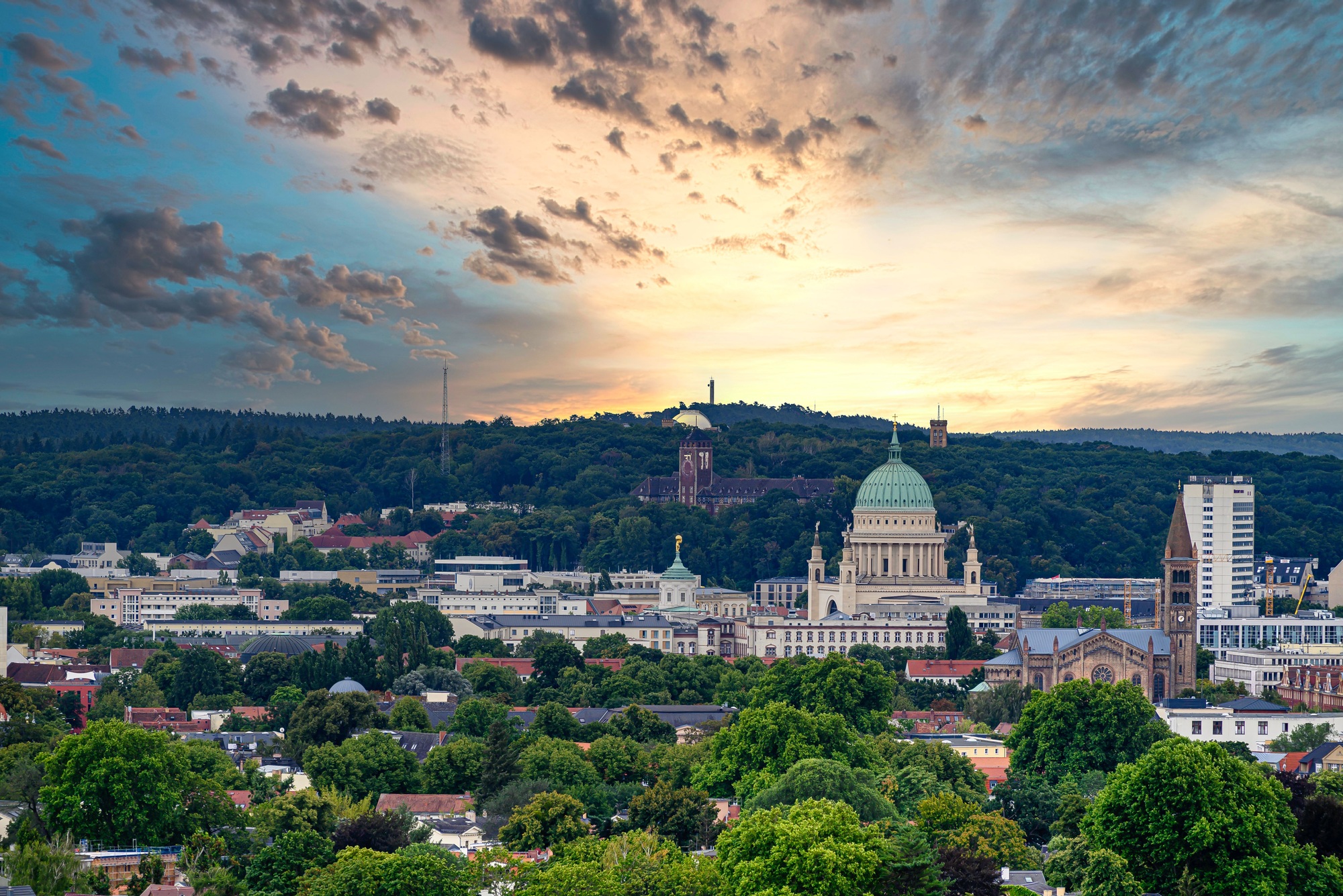 A view of Potsdam from Belvedere Palace